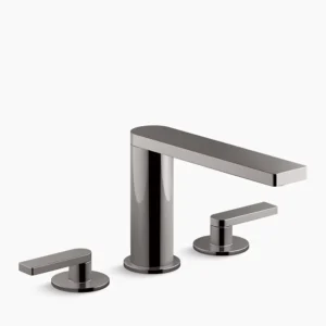 Kohler Composed Widespread bathroom sink faucet with Lever handles, 1.2 gpm – Vibrant Titanium