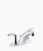 Kohler Coralais Centerset bathroom sink faucet, 1.2 gpm – Polished Chrome