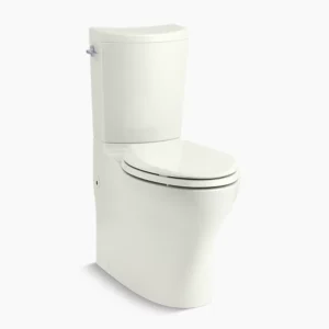 Kohler Persuade Curv Two-piece elongated toilet with skirted trapway, dual-flush – Dune