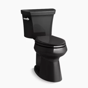 Kohler Highline Two-piece elongated toilet with concealed trapway, 1.28 gpf – Black
