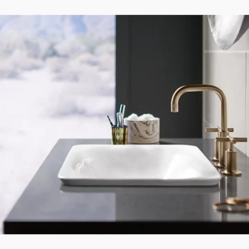 Kohler Purist Widespread bathroom sink faucet with Cross handles, 1.2 gpm - Matte Black - Image 7