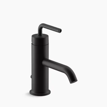 Kohler Purist Single-handle bathroom sink faucet with Straight Lever handle, 1.2 gpm - Matte Black
