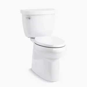 Kohler Cimarron‚ Two-piece elongated toilet with skirted trapway, 1.28 gpf – White