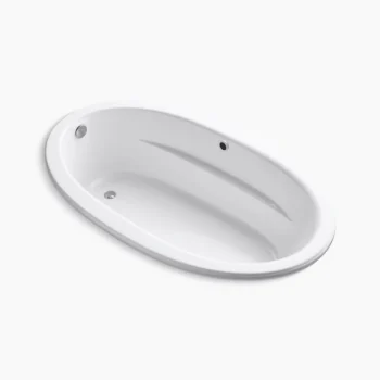 Kohler Sunward 72" x 42" drop-in bath with Bask heated surface - White