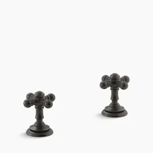 Kohler Artifacts Cross bathroom sink faucet handles – Oil-Rubbed Bronze