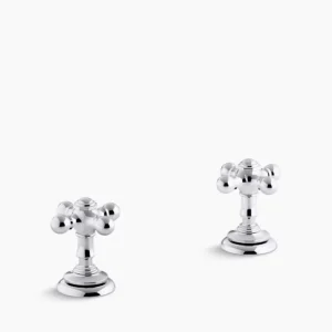 Kohler Artifacts Cross bathroom sink faucet handles – Polished Chrome