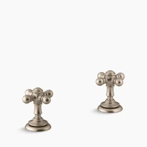 Kohler Artifacts Cross bathroom sink faucet handles – Vibrant Brushed Bronze