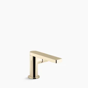 Kohler Composed Single-handle bathroom sink faucet with Cylindrical handle, 1.2 gpm – Vibrant French Gold