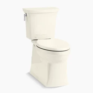 Kohler Corbelle ContinuousClean XT two-piece elongated toilet with skirted trapway, 1.28 gpf – Biscuit
