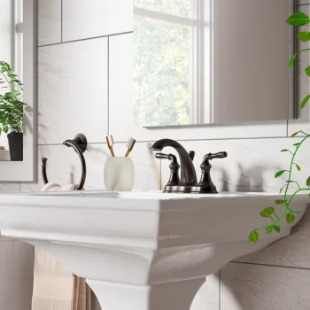 Kohler Devonshire Centerset bathroom sink faucet, 1.2 gpm - Polished Chrome - Image 2