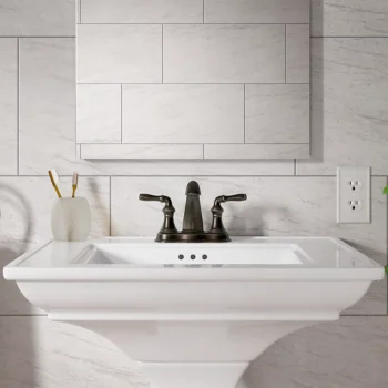 Kohler Devonshire Centerset bathroom sink faucet, 1.2 gpm - Polished Chrome - Image 4