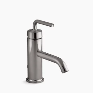 Kohler Purist Single-handle bathroom sink faucet with Straight Lever handle, 1.2 gpm – Vibrant Titanium