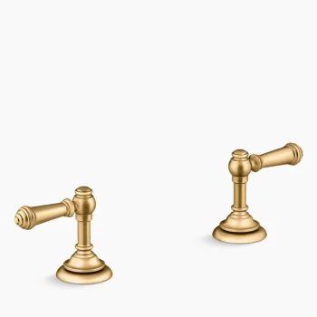 Kohler Artifacts Lever bathroom sink faucet handles - Vibrant Brushed Moderne Brass