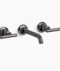 Kohler Purist Wall-mount bathroom sink faucet trim with Lever handles, 1.2 gpm – Vibrant Titanium