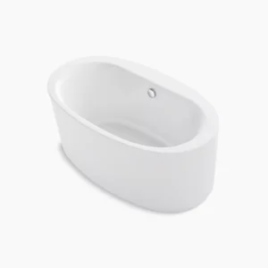 Kohler Sunstruck‚ 60″ x 34″ freestanding bath with straight shroud – White