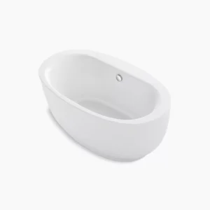 Kohler Sunstruck‚ 60″ x 34″ freestanding bath with fluted shroud – White