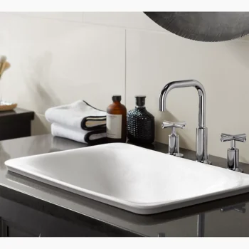 Kohler Purist Widespread bathroom sink faucet with Cross handles, 1.2 gpm - Matte Black - Image 8