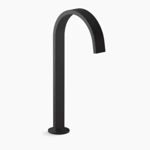 Kohler Purist Bathroom sink faucet spout with Ribbon design, 1.2 gpm – Matte Black