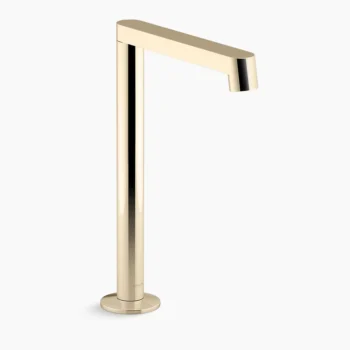 Kohler Components Bathroom sink faucet spout with Row design, 1.2 gpm - Vibrant French Gold