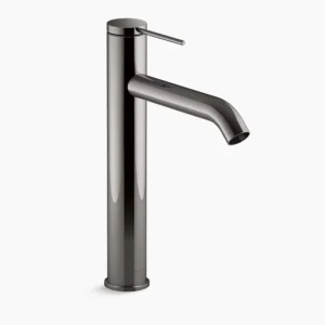 Kohler Components Tall single-handle bathroom sink faucet, 1.2 gpm – Vibrant Titanium