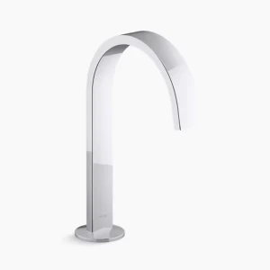 Kohler Components Bathroom sink faucet spout with Ribbon design, 1.2 gpm – Polished Chrome