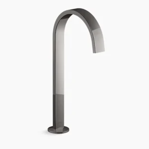 Kohler Purist Bathroom sink faucet spout with Ribbon design, 1.2 gpm – Vibrant Titanium