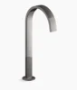 Kohler Purist Bathroom sink faucet spout with Ribbon design, 1.2 gpm – Vibrant Titanium