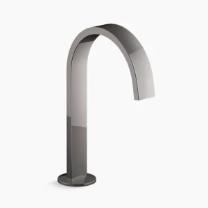 Kohler Components Bathroom sink faucet spout with Ribbon design, 1.2 gpm – Vibrant Titanium