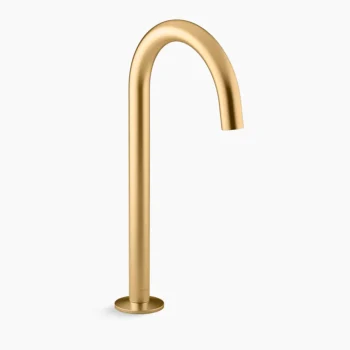 Kohler Components Bathroom sink faucet spout with Tube design, 1.2 gpm - Vibrant Brushed Moderne Brass