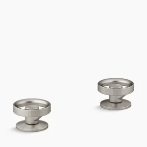 Kohler Components Industrial bathroom sink faucet handles – Vibrant Brushed Nickel