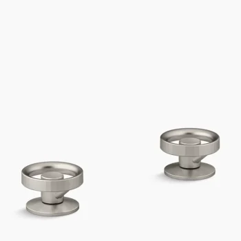 Kohler Components Industrial bathroom sink faucet handles - Vibrant Brushed Nickel