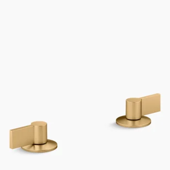 Kohler Components Lever bathroom sink faucet handles - Vibrant Brushed Moderne Brass