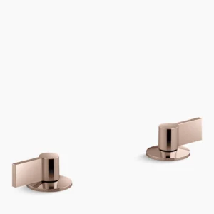 Kohler Components Lever bathroom sink faucet handles – Vibrant Rose Gold