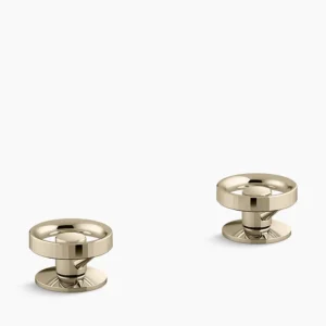 Kohler Components Industrial bathroom sink faucet handles – Vibrant French Gold