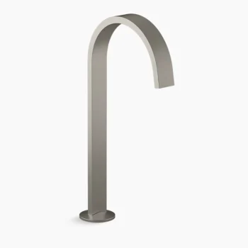 Kohler Purist Bathroom sink faucet spout with Ribbon design, 1.2 gpm - Vibrant Brushed Nickel
