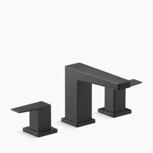 Kohler Honesty Widespread bathroom sink faucet, 1.2 gpm – Matte Black