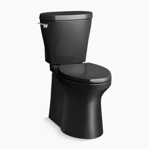 Kohler Betello‚ Two-piece elongated toilet with skirted trapway, 1.28 gpf – Black