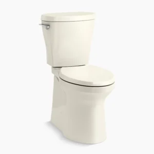 Kohler Betello‚ ContinuousClean XT two-piece elongated toilet with skirted trapway, 1.28 gpf – Biscuit