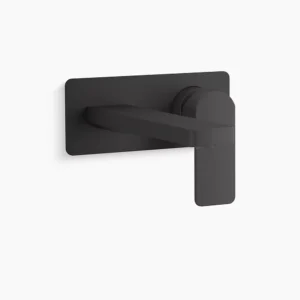 Kohler Parallel Wall-mount single-handle bathroom sink faucet, 1.2 gpm – Matte Black