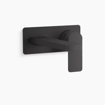 Kohler Parallel Wall-mount single-handle bathroom sink faucet, 1.2 gpm - Matte Black