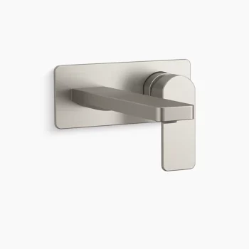 Kohler Parallel Wall-mount single-handle bathroom sink faucet, 1.2 gpm - Vibrant Brushed Nickel