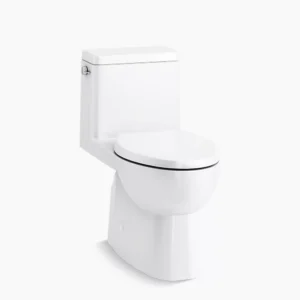 Kohler Reach‚ One-piece compact elongated toilet with skirted trapway, 1.28 gpf – White