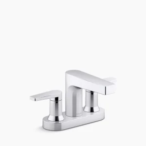 Kohler Taut Centerset bathroom sink faucet, 1.2 gpm – Polished Chrome
