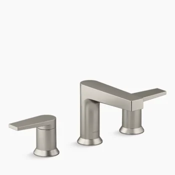 Kohler Taut Widespread bathroom sink faucet, 1.2 gpm - Vibrant Brushed Nickel