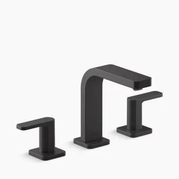 Kohler Parallel Widespread bathroom sink faucet, 0.5 gpm - Matte Black