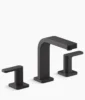 Kohler Parallel Widespread bathroom sink faucet, 0.5 gpm – Matte Black