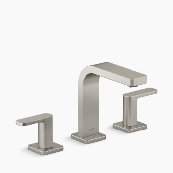 Kohler Parallel Widespread bathroom sink faucet, 0.5 gpm - Vibrant Brushed Nickel