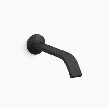 Kohler Components Wall-mount bathroom sink faucet spout with Ribbon design, 1.2 gpm - Matte Black