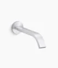 Kohler Components Wall-mount bathroom sink faucet spout with Ribbon design, 1.2 gpm – Polished Chrome
