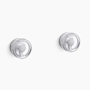 Kohler Components Wall-mount bathroom sink faucet Industrial handle trim – Polished Chrome